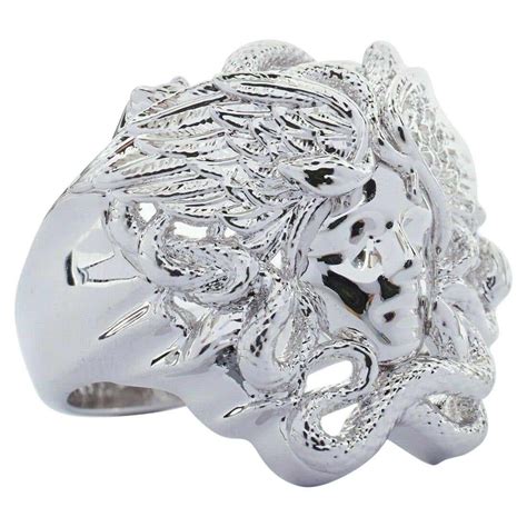 versace herren ring silber|versace medusa ring for sale.